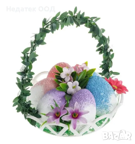 Великденска декоративна кошница, Ø15x15см