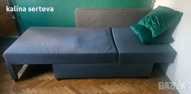 Разтегателен диван IKEA BYGGET с ракла, снимка 4 - Дивани и мека мебел - 56356632