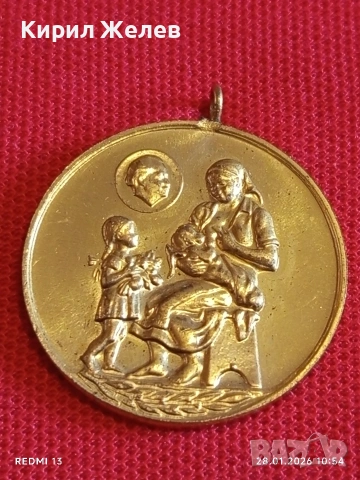 Стар медал от соца МНОГОДЕТНА МАЙКА рядък за КОЛЕКЦИЯ ДЕКОРАЦИЯ 53518, снимка 2 - Антикварни и старинни предмети - 53255005