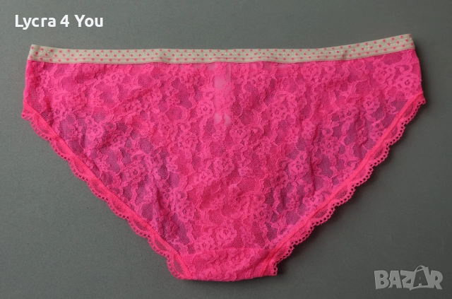 Victoria's Secret S розови дантелени бикини, снимка 2 - Бельо - 52459802