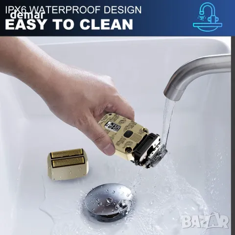 Scttomon Електрическа самобръсначка с фолио, тример за брада, коса, безжична, водоустойчива, снимка 4 - Електрически самобръсначки - 47709825