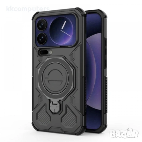 WANLONFENG KJ Калъф за Xiaomi 17 Pro - PC+TPU, Скрита стойка, 2 стъкла, Голям отвор, 4 цвята, снимка 5 - Калъфи, кейсове - 53888767