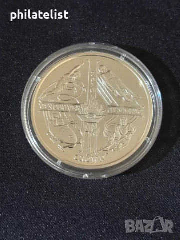 Остров Ман 2010 - 1 Crown - Зимни Олимпийски игри Ванкувър UNC