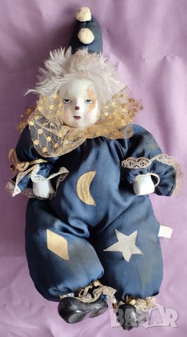 стара, порцеланова кукла с висящи крака- 38см., снимка 3 - Антикварни и старинни предмети - 42274886