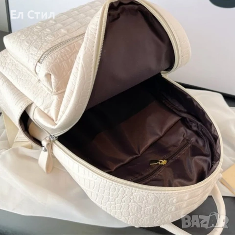 💕Дамска раница Tory Beige цвят екрю, снимка 10 - Раници - 53943798