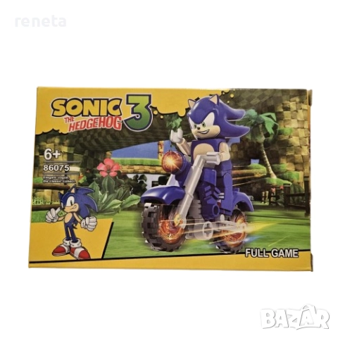 Конструктор Соник, Мини блокчета, Пластмасов, Син, 10 части, снимка 3 - Конструктори - 52430822