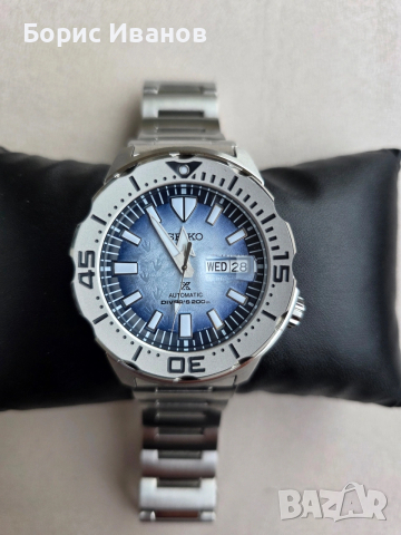 Seiko Prospex "Antarctica Monster" Save The Ocean Special Edition Diver's 200m SRPG57K1, снимка 5 - Мъжки - 53266385