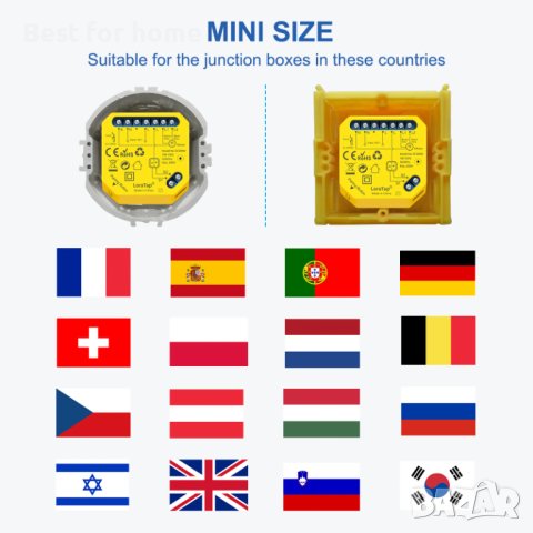 LoraTap Tuya Smart WiFi превключвател за щори Релеен модул, снимка 10 - Други - 42753404