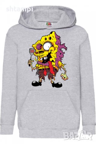Детски Суитчър/Суитшърт SpongeBob Zombie 7,Игра,Подарък,Изненада,Забавление,Рожден Ден, снимка 2 - Детски анцузи и суичери - 38357260