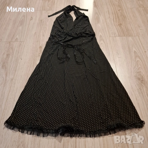 Елегантна рокля на точки - S/M, снимка 7 - Рокли - 17464701