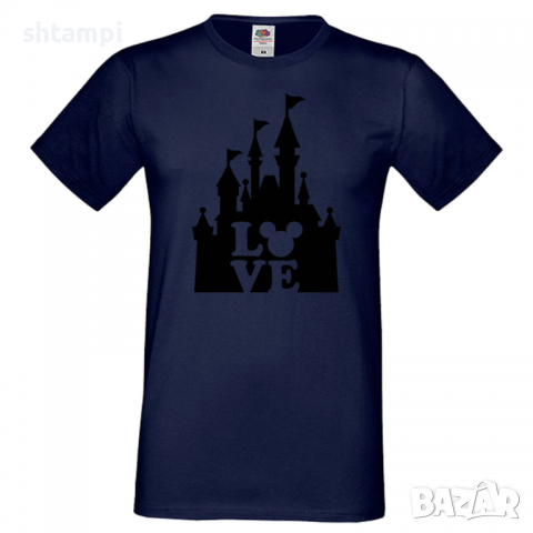 Мъжка тениска Mickey Love Disney Castle Подарък,Изненада,Рожден ден, снимка 6 - Тениски - 36576092