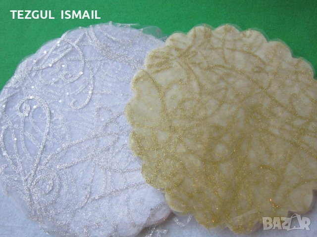 Тюл - органза с брокат 