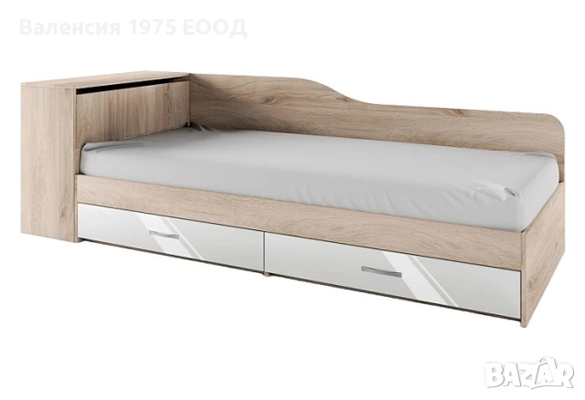 Легло с чекмеджета и ракла Сити 2005 сонома, орех или комбинация бяло/ арвен, снимка 5 - Спални и легла - 18797203