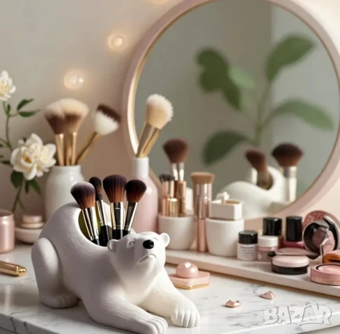 Молд кашпа бяла мечка , снимка 10 - Форми - 51291135