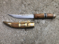 стар български нож "Вълчи зъб" с кания, снимка 2