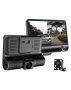 Видеорегистратор Full HD 1080P с 3 камери, дисплей 4 и нощен HDR запис, снимка 1 - Аксесоари и консумативи - 30506449