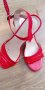 Летни сандали в червено, снимка 1 - Сандали - 29256346