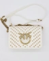 Мини чанта Pinko Love с капси - Бяла, снимка 1
