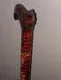 Дървен бастун дърорезба 90см, снимка 3