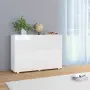 vidaXL Бюфет, бяло със силен гланц, 107x35x80,5 см, снимка 2