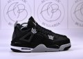 Nike Jordan Retro 4 PSG, Pure Money, Black Canvas Мъжки Дамски Маратонки, снимка 2
