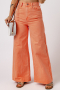 Дамски широки дънки в оранжево с висока талия, снимка 1 - Дънки - 44558601