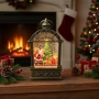 Коледен фенер с музика и снежен ефект – празнична лампа с LED светлина, снимка 1