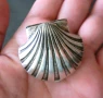 Малка сребърна кутийка мида, снимка 6