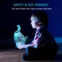 Холограмна 3D LED лампа Прицеса-дистанционно управление 16 цвята+други режими на управление, снимка 4