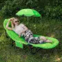 Шезлонг сгъваем тип стол с чадър/Походно легло, снимка 5