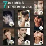 VGR 095 Тример за брада за мъже, 7 в 1 водоустойчив комплект безжична машинка за подстригване, снимка 2