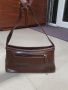 Елегантна кожена кафява чанта с 1 къса дръжка, снимка 3