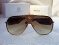 Versace 2020 унисекс слънчеви очила с кожа дамски,мъжки слънчеви очила, снимка 3
