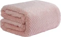 Dreamscene Меко вафлено одеяло с пчелна пита - бледо розово King Size 200cm x 240cm, снимка 2
