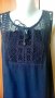 Тъмно синя рокля с рязана дантела👗🍀S/M,M👗🍀арт.1077, снимка 2