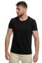 Нова мъжка изчистена тениска в черен цвят, снимка 3