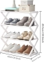 Стелаж за обувки до 8 чифта висок Digital One SP01128. етажерка за обувки, 4 нива бяла, снимка 2