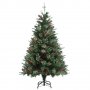 Коледна елха с шишарки, зелена, 120 см, PVC и PE, снимка 2