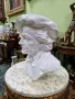 Голям антикварен колекционерски порцеланов бюст фигура статуетка , снимка 7