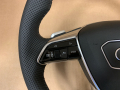 [2022] Audi Sport волан | Подгрев | Кожа Напа | Алуминиеви Пера | Airbag | Air Leather, снимка 3