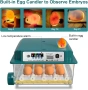 Професионален Автоматичен Инкубатор за Яйца – С LCD дисплей и LED фенерче, снимка 1