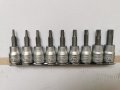 teng tools тенг 9 броя 3/8 вложки с торкс звезди хром ванадий комплект, снимка 4