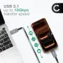 CELLONIC 1x USB C Type C кабел за данни, съвместим с Huawei P30 Lite, Pro 3.1, 1 м, найлон, сив/чер, снимка 3