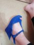 Сини обувки на платформа , снимка 1 - Дамски обувки на ток - 39230303