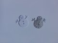 Елемент от гумена хартия EVA снежен човек 2 бр скрапбук декорация , снимка 1 - Други - 38152481