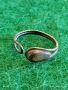 Винтидж авторски сребърен пръстен с седеф ръчна изработка 52425, снимка 2