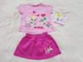 Детска тениска и пола + подарък две ластичета за коса Барби размер 80см.  , снимка 3