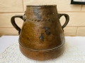 Красива медна кашпа с 2 дръжки от Англия с алое вера, снимка 10