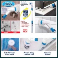 Електрическа четка за почистване на баня Spin Scrubber , снимка 3 - Парочистачки и Водоструйки - 30693819