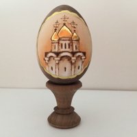 Великденско яйце, дървено №2 - храм, снимка 2 - Декорация за дома - 38194632